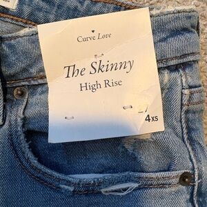 Abercrombie & Fitch The Skinny High Rise Jeans - Light Blue Wash